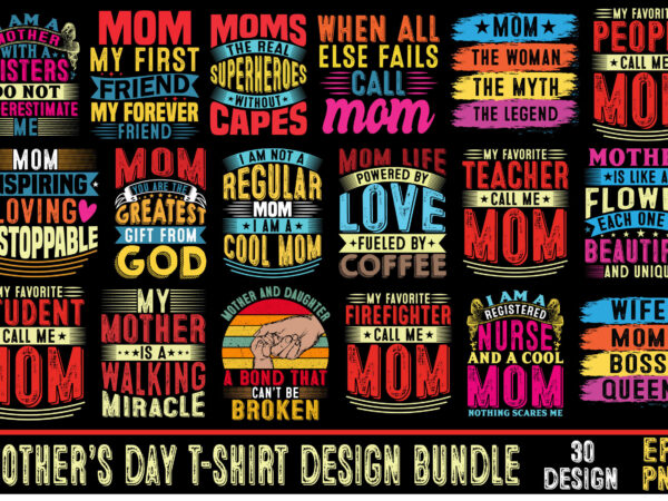 Mother’s day t shirt design bundle