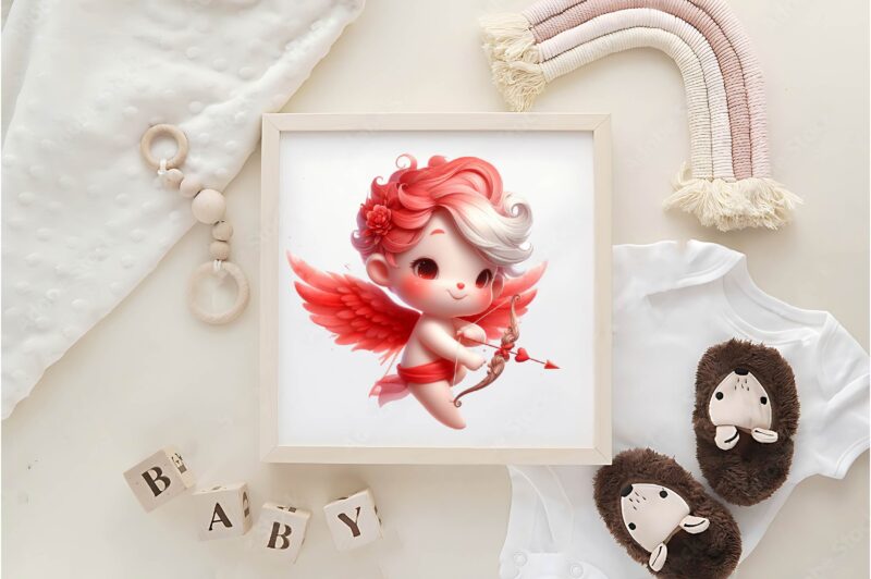 Red Valentine Cupid Sublimation Bundle