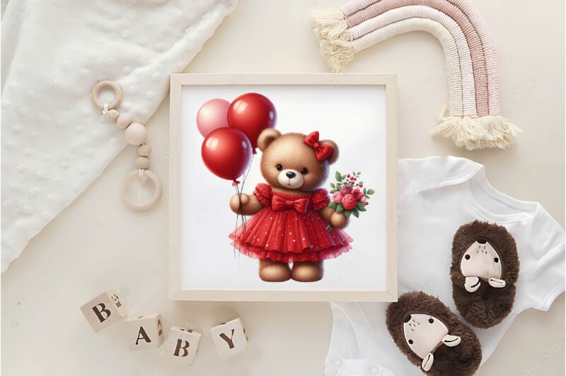 Valentines Day Teddy Bear Png Clipart