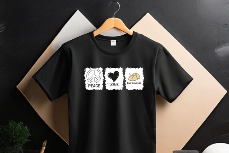 Peace Love Empanadas Retro Empanada Lover Food Lover T-Shirt esign vector, empanada shirt, Empanada Lover, Food Lover, Empanada shirt,