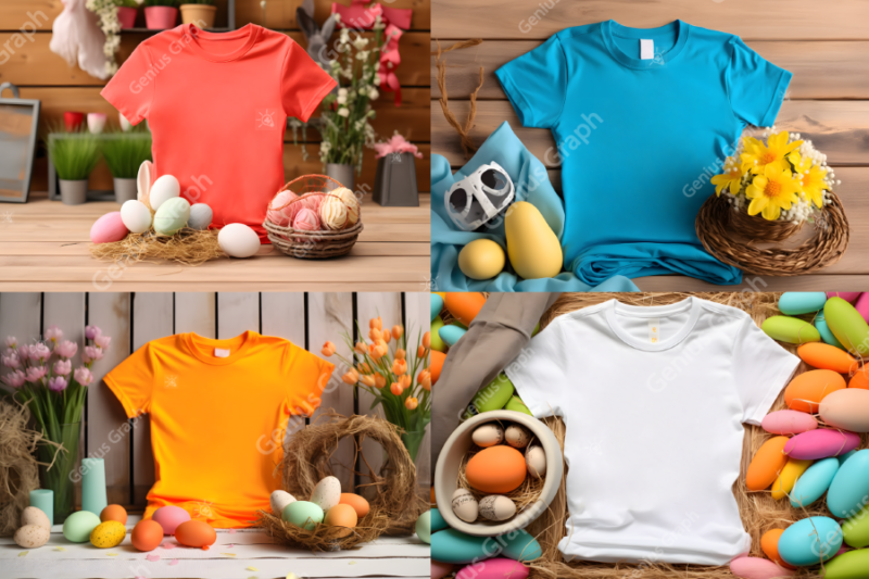 Easter Sunday T-Shirt Mockup Bundle