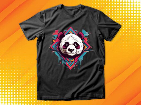 Cute panda t shirt vector file