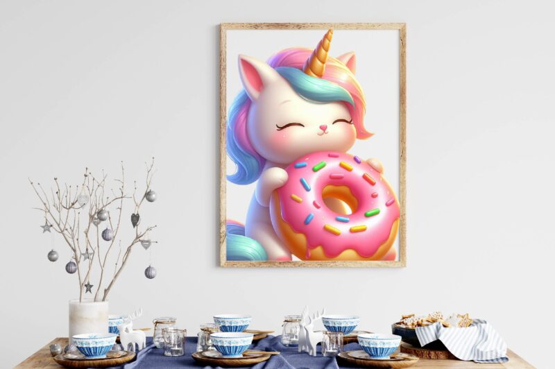 Cat Unicorn and Donut Sublimation