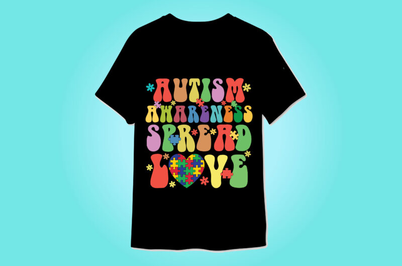 Autism Awareness Retro t-shirt designs bundle