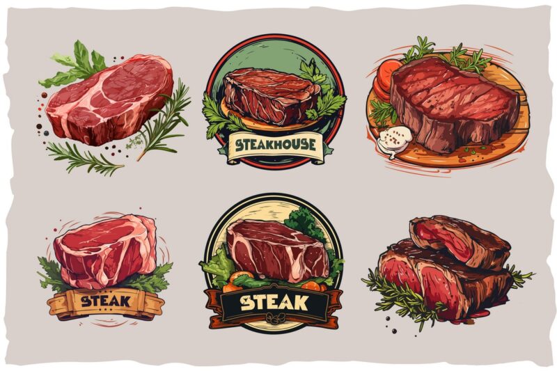 Steakhouse – layered vintage font