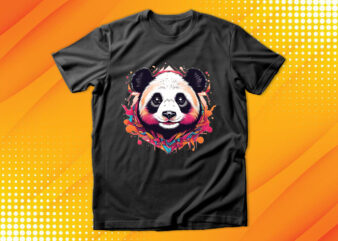 Cute Panda t shirt vector file