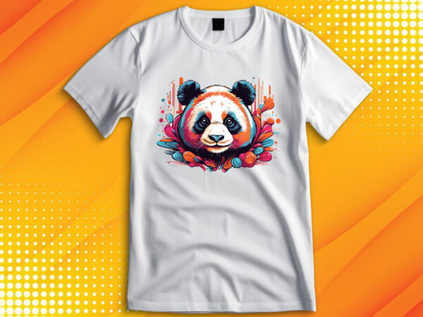 Cute panda t shirt vector file