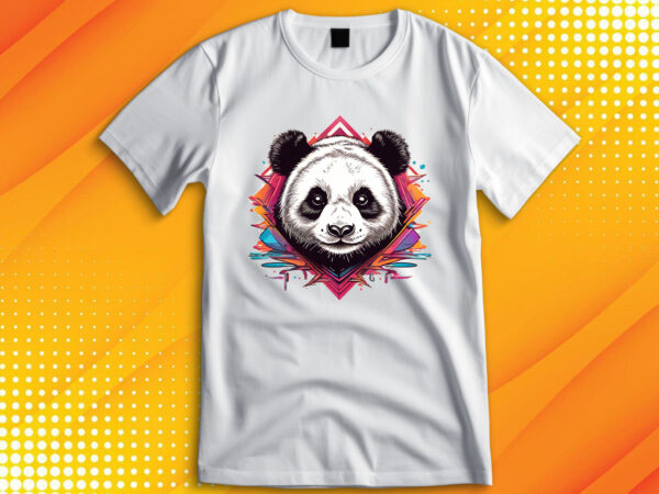 Cute panda t shirt vector file