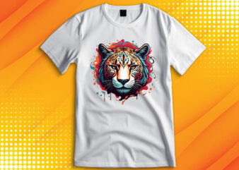 Panther Head t shirt illustration