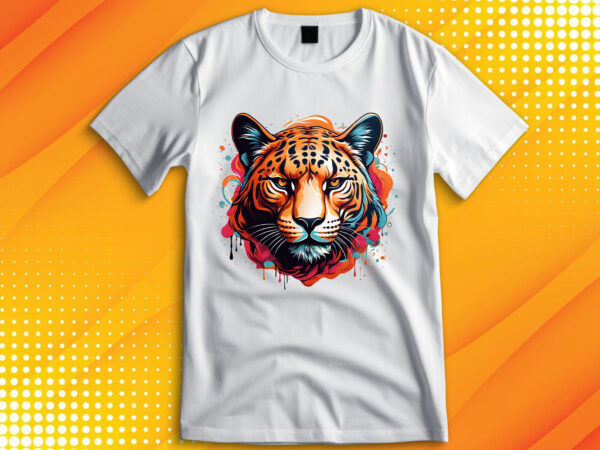 Panther head t shirt illustration