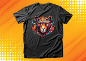 Panther Head t shirt illustration