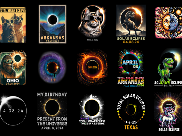 15 total solar eclipse 2024 shirt designs bundle p6, total solar eclipse 2024 t-shirt, total solar eclipse 2024 png file, total solar eclips