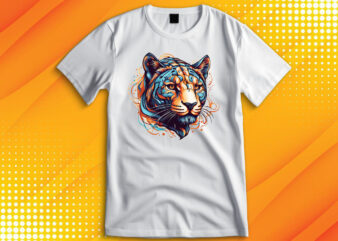 Panther Head t shirt illustration