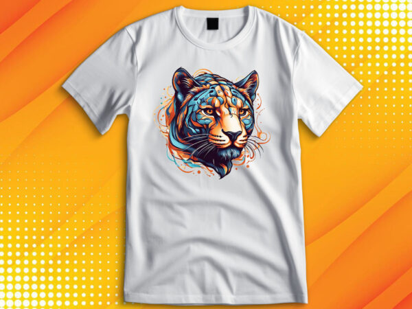 Panther head t shirt illustration