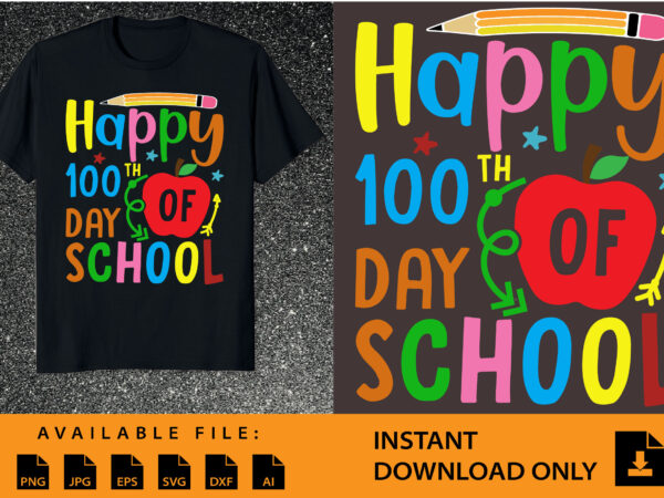 100 days of school teacher and student t-shirt