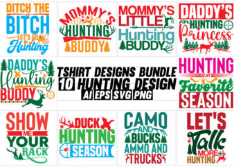 hunting 10 typography graphic vintage style design, animals wildlife hunting quote, hunter badge bundle design gift saying
