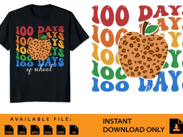 100 days of school teacher and student t-shirt