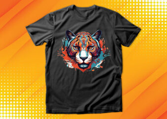 Panther head t shirt illustration