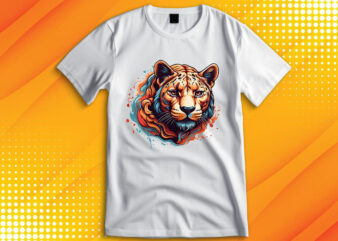 Panther head t shirt illustration