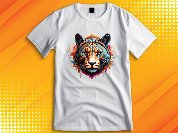 Panther head t shirt illustration