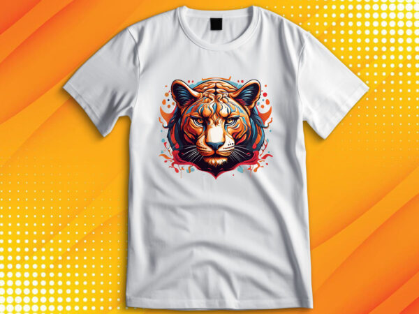 Panther head t shirt illustration