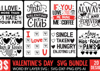 Valentine T-Shirt Design Bundle , Valentine Sublimation Bundle , Valentine’s Day SVG Bundle , Valentine’s Day SVG Bundlevalentine’s svg bund