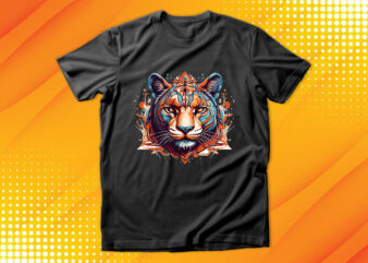 Panther head t shirt illustration