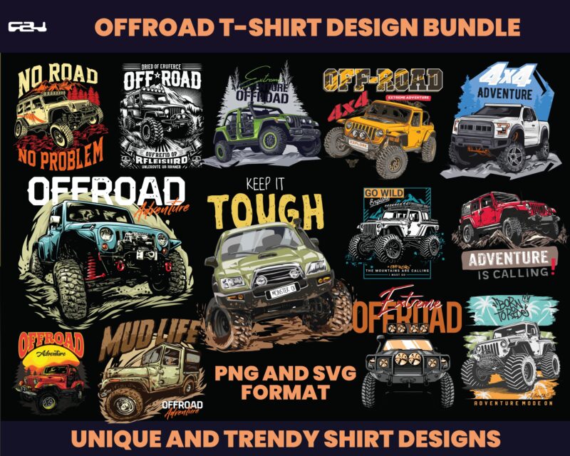 60 Off-Road Car Design bundles, 4×4 T-shirt Design, Outdoor Travel SUV Car Design, Adventure car, 4WD car design, Graphics tees , DTF, DTG