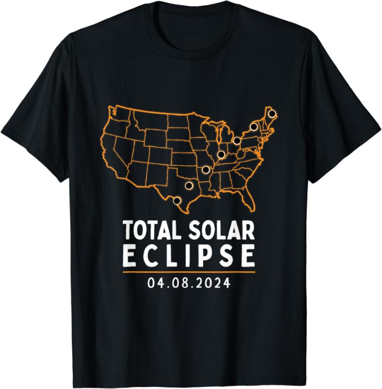 15 Total Solar Eclipse 2024 Shirt Designs Bundle P2, Total Solar ...