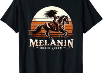 African American Cowgirl, Vintage Melanin Rodeo Queen T-Shirt