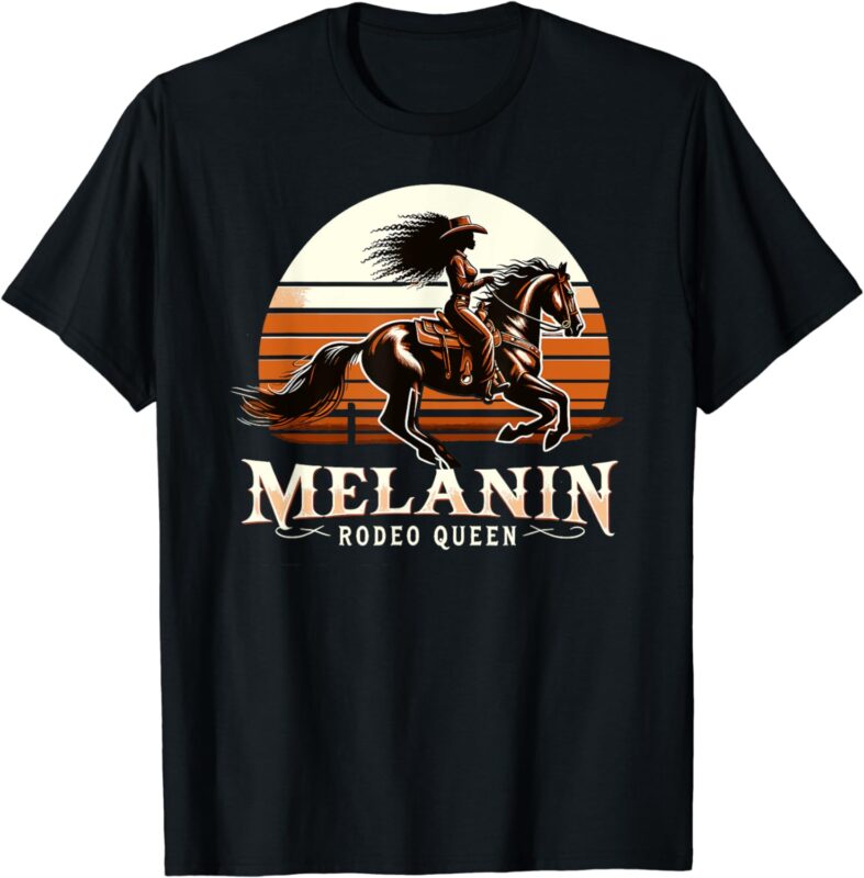 African American Cowgirl, Vintage Melanin Rodeo Queen T-Shirt