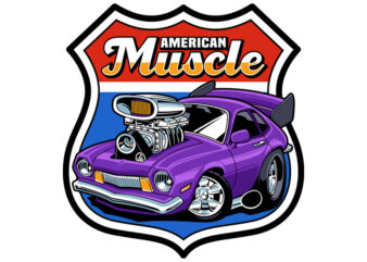 American Muscle t shirt vector