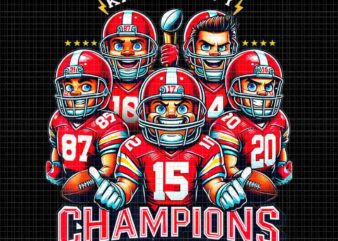 Kansas City Super Bowl Champions 2024 Png, Chiefs Champions LVIII Png, Chiefs Football Team Png t shirt vector art