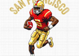 San Francisco 49ers Vintage Png, 49ers Helmet Player Png, NFL 49ers Football Png, San Francisco Football Png t shirt template vector