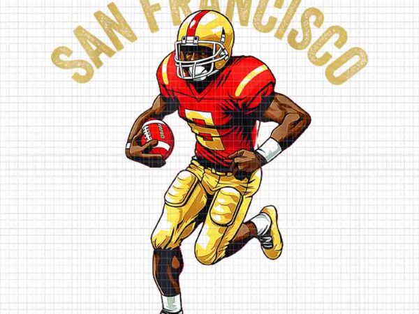 San francisco 49ers vintage png, 49ers helmet player png, nfl 49ers football png, san francisco football png t shirt template vector