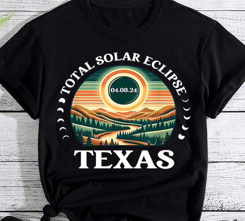 Bigfoot texas total solar eclipse 2024 with eclipse glasses t-shirt