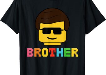 Block Brick Building Brother Master Builder Matching Family T-Shirt