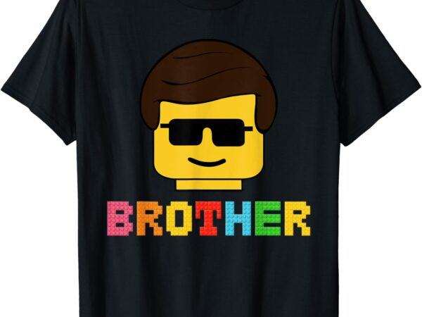 Block brick building brother master builder matching family t-shirt