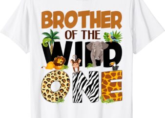 Brother Of The Birthday Wild One Safari Boy Family Matching T-Shirt