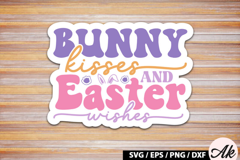 Retro Easter Sticker SVG Bundle