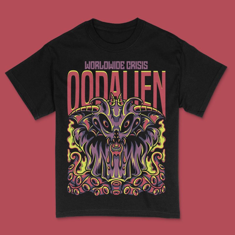 Oodalien T-Shirt Design Template