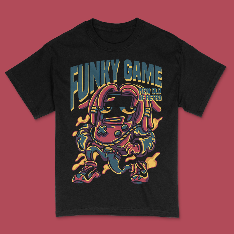 Funky Game T-Shirt Design Template