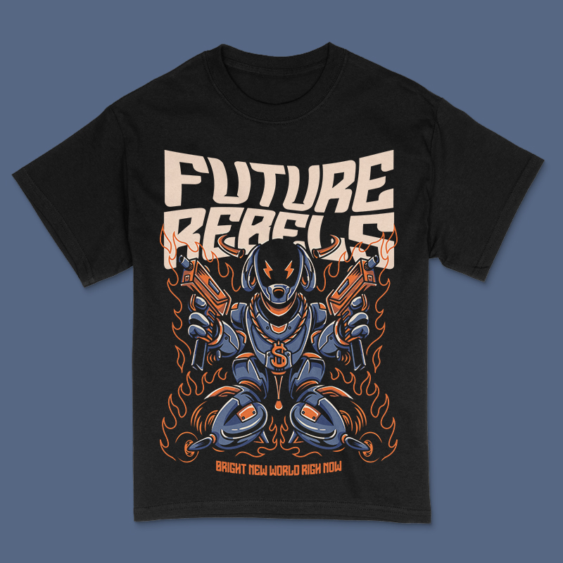 Future Rebels T-Shirt Design Template