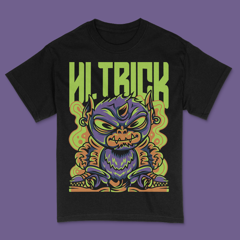 Hi Trick T-Shirt Design Template
