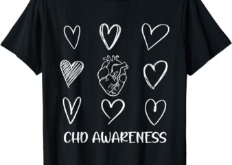 CHD Awareness Warrior-Heart Disease Month Awareness T-Shirt