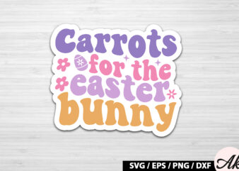 Carrots for the easter bunny Retro Sticker