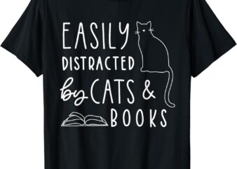 Cat Lover, Cats And Books, Book Lover, Reading Lover, Cat T-Shirt