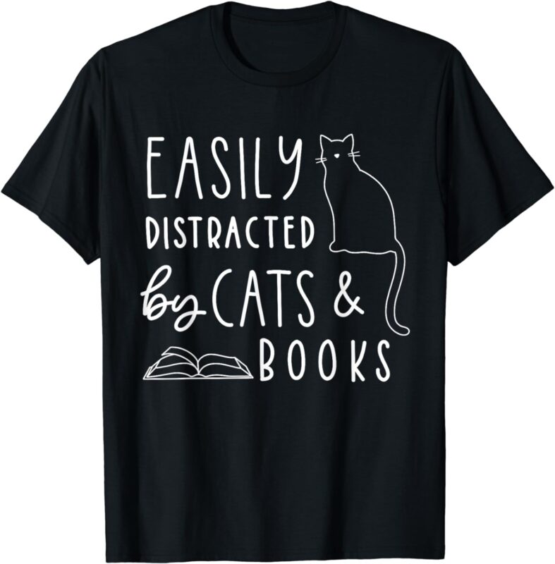 Cat Lover, Cats And Books, Book Lover, Reading Lover, Cat T-Shirt