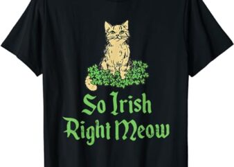 Cat So Irish Right Meow St. Patrick’s Day T-Shirt