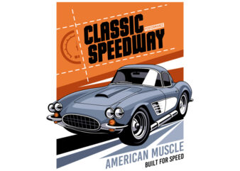 Classic Speedway t shirt vector file